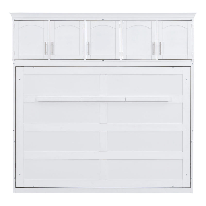 Murphy Modern Bed With Top Cabinets For Space Saving And Comfort
