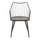 Winston - Farmhouse Style / Dining Chair - Brown / Dark Walnut