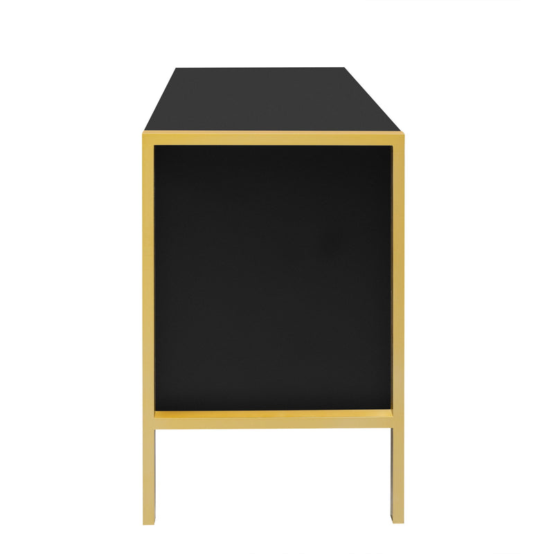 Modern Minimalist TV Stand With 2 Spacious Cabinets