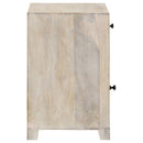 August - 1-Drawer Trellis Pattern Storage Cabinet - White Washed