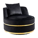 360 Degree Swivel Over Sized Upholstered Barrel Chair