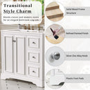 Bathroom Vanity With Sink, Soft-Close Doors, Adjustable U-Shelf, 3 Drawers