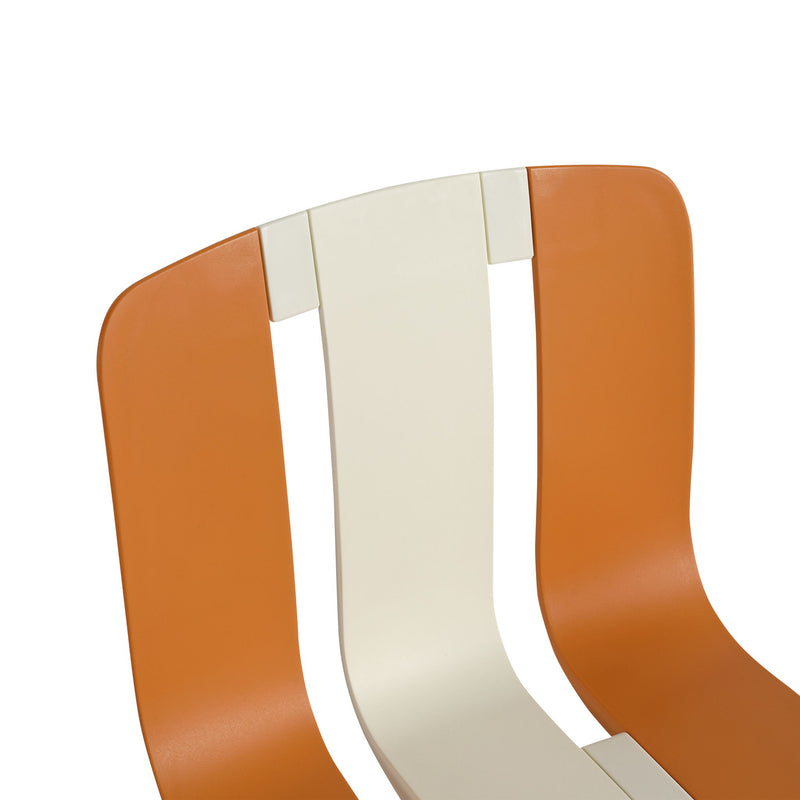 Modern Striped Blocking Single Chairs, Waterproof And Fade Resistant (Set of 4)