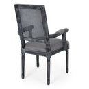 Elegant French Country Style Dining Chair With Cane Backrest