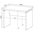Skylar - Square Corner Table - Cappuccino