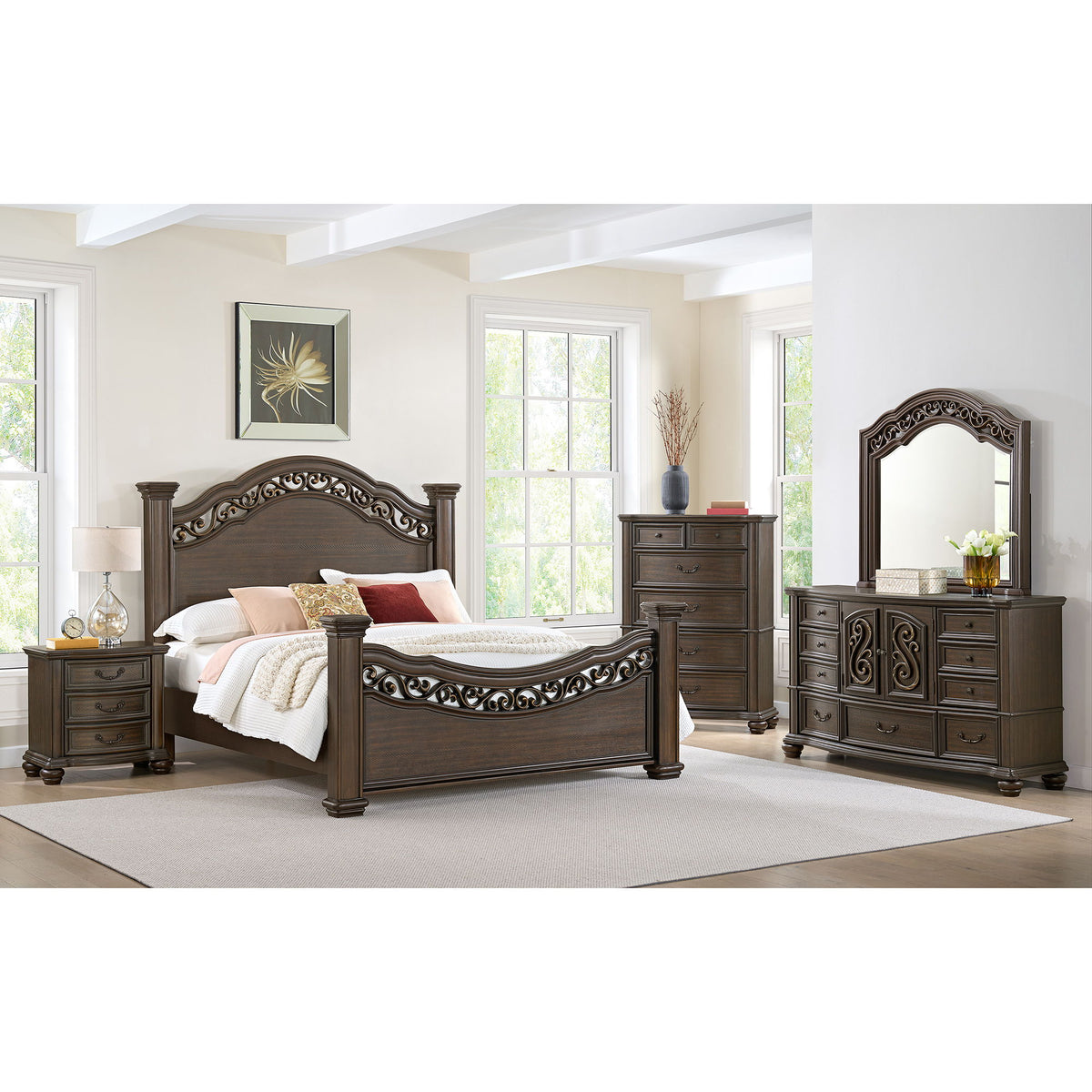 Brunswick 5-Drawer Chest in Mahogany by Elements International, view 4