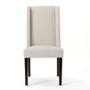 Modern Wingback Dining Chair (Set of 2) With Upholstered - Ivory