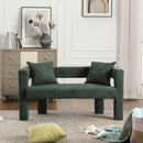 Modern Chenille Loveseat Sofa, Comfy Upholstered 2 Seater