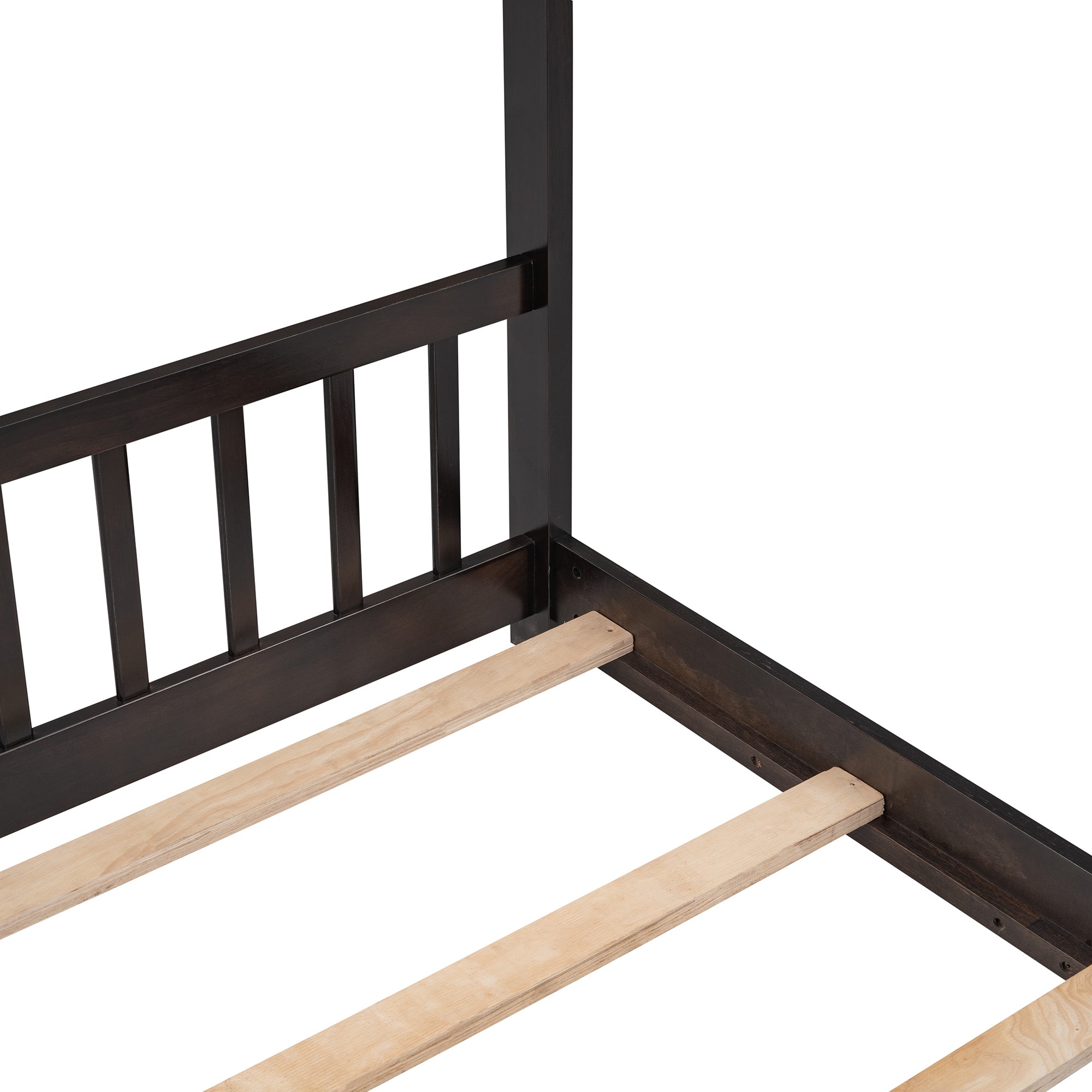 Full Size House Bed Wood Bed, Espresso - Atlantic Fine Furniture Melbourne FL