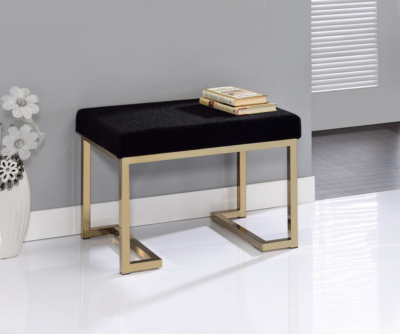 Boice - Ottoman - Black / Champagne