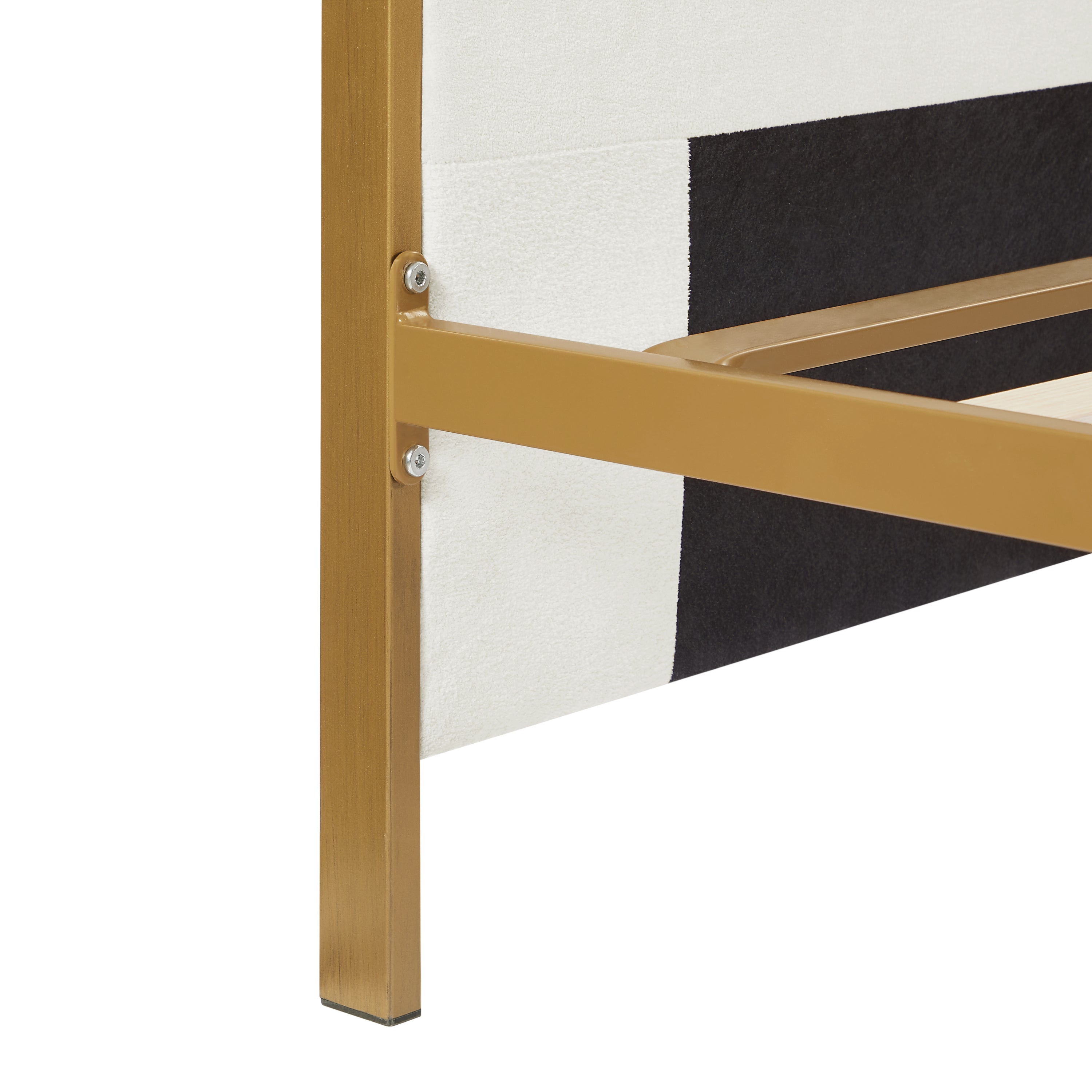 King Size Bed Frame,Upholstered Platform Bed & High headboard with Wood Slat Support,No Box Spring Needed,Easy Assembly, Velvet White - Atlantic Fine Furniture Melbourne FL