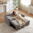 Loveseat Sofa Bed, Pull - Out Couch Sleeper & 2 Pillows