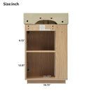 Bathroom Vanity With Sink, Freestanding Wood Grain Cabinet With Storage