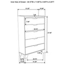 Henderson - 5-Drawer Bedroom Chest Of Drawers - Medium Oak