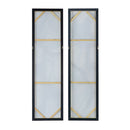 Elongated Modern Abstract Oil Painting, Rectangle Framed Wall Art (Set of 2) - Multicolor