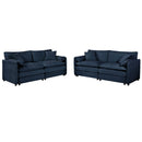 Modern Chenille Oversized Deep Seat Luxury 2 Piece Sofa Set With 4 Pillows