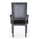 Elegant French Country Style Dining Chair With Cane Backrest