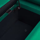 Elegant Upholstered Linen Storage Bench With Cylindrical Arms And Iron Legs, White