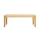 Angie - Bench Outdoor Seating Acacia Wood Faux Rattan - Teak