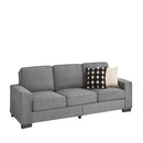 Modern Snowfleece Fabric 3 Seater Sofa With Cup Holder