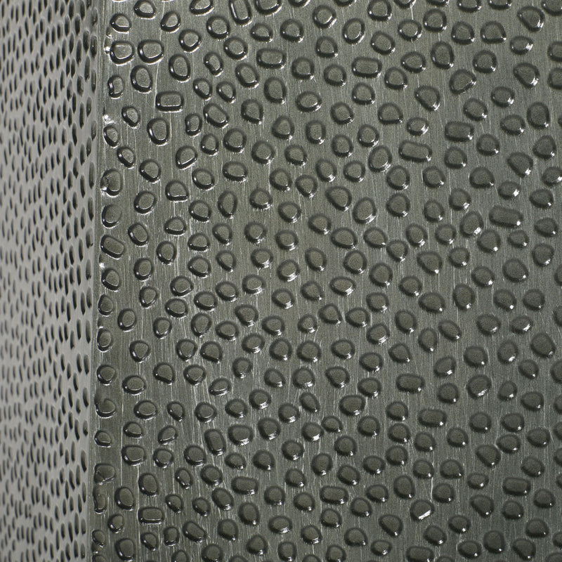 Modern Hammered Iron Geometric End Table