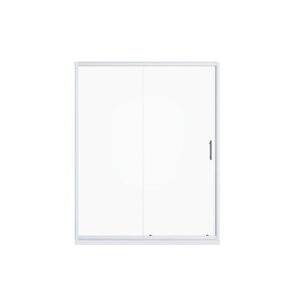 Pivot Shower Door With Handle, 1 / 4" Thick - Chrome