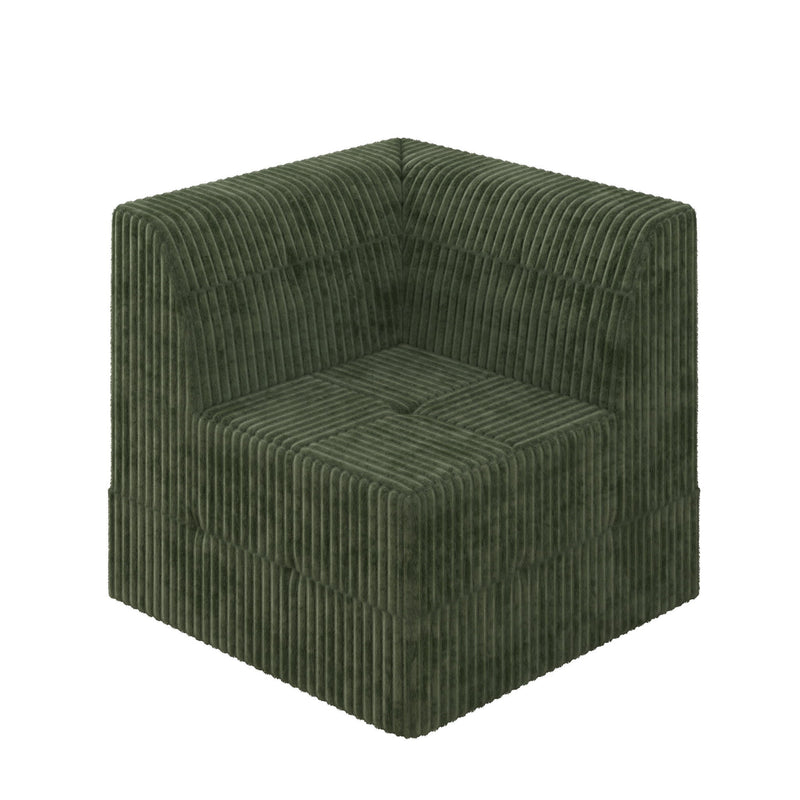 Modern Minimalist Corduroy Corner Sofa Sleeper