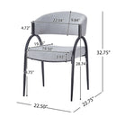 Contemporary Upholstered Dining Chairs With Metal Legs (Set of 2)