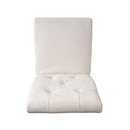 Carter - 5 Tuft Dining Chair With Button Tufted Backrest And Espresso Legs - Ivory