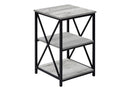 3 Tier Accent Table, Side Marble Look Contemporary & Modern