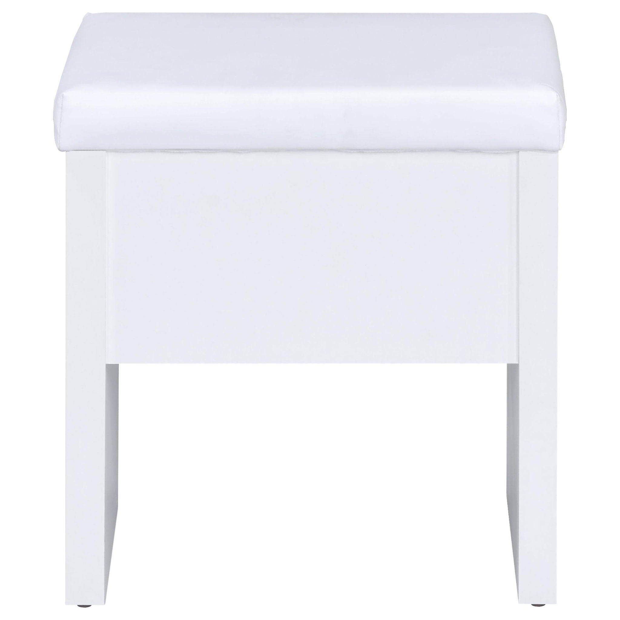 Harvey Vanity Set with Lift-Top Stool White