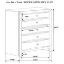 Briana - 5-Drawer Bedroom Chest - Black - Atlantic Fine Furniture Inc