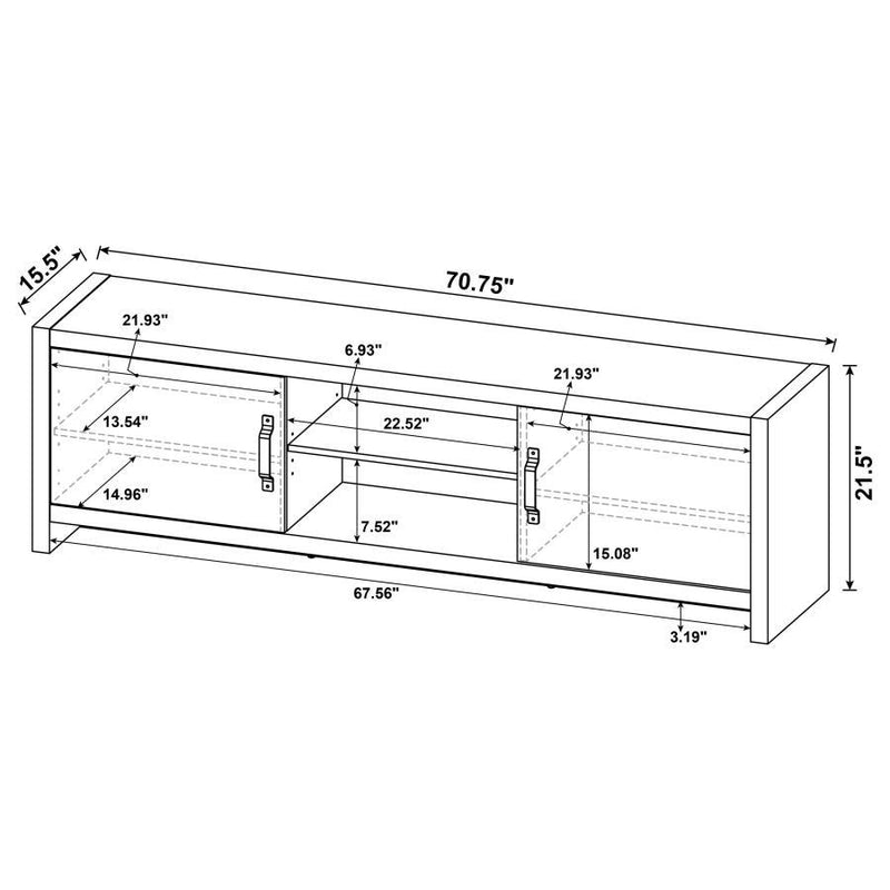 Burke - 2 Door Engineered Wood TV Stand - Gray Driftwood