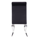 Fabiola - Side Chair (Set of 2) - Black Fabric & Stainless Steel
