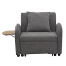Convertible Single Chair Bed 3 In 1 Sofa With Computer Board And USB Ports - Gray