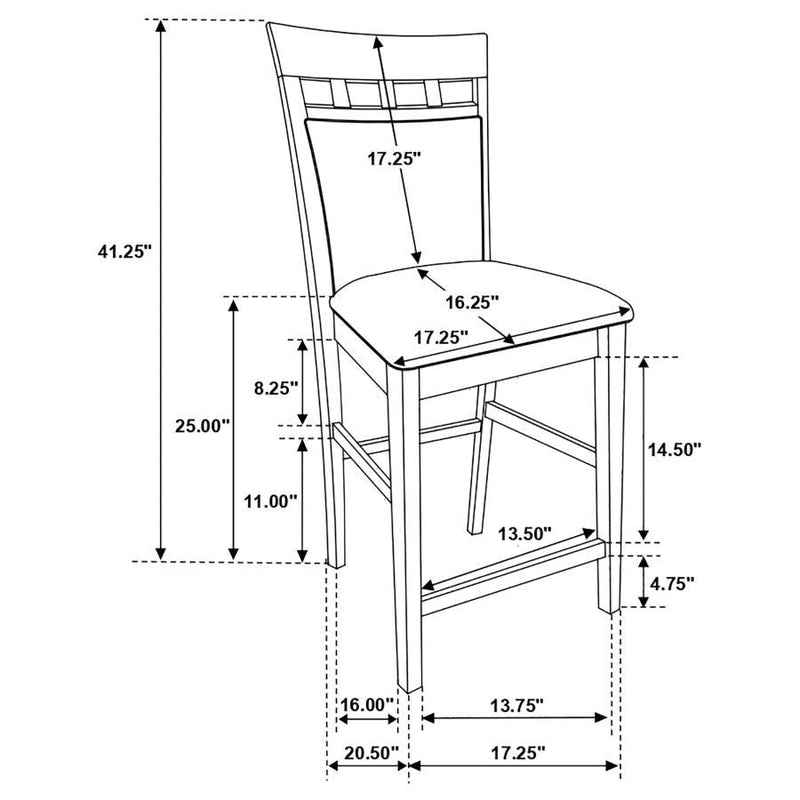 Gabriel - Square Counter Height Dining Set