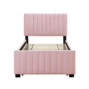 Upholstered Design Platform Bed With Trundle