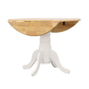 Allison - Round Drop Leaf Extension Dining Table - White - Atlantic Fine Furniture Inc