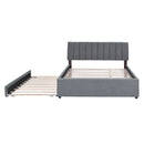 Upholstered Platform Bed With Trundle