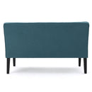 Contemporary Loveseat With Upholstered Fabric And Birch Wood Legs