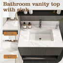 Bianco Carrara Venato Marble Vanity Top With Pre Drilled Faucet Hole And Undermount Sink