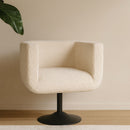 Boucle Swivel Chair - Cream