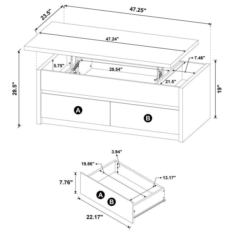 Knapp - Lift Top Table Set
