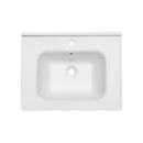 Rectangular Single Vanity Top With 1 Faucet Hole And Overflow Ceramic