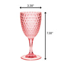 Diamond Cut Plastic Wine Glasses (Set of 4)