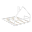 Elegant Floor Bed With House Shaped Headboard