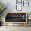 French Country Chesterfield Style Tufted Loveseat