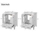 Bathroom Vanity With Integrated Undermount Ceramic Sink, 2 Doors And 1 Drawer, Soft Close Hinges