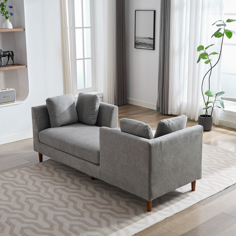 Wide Modern Double Sided Upholstered Chaise Lounge