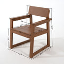 5 Piece Outdoor Dining Set For 4, Patio Table With Umbrella Hole And 4 Armrest Chairs For Backyard, Lawn, Deck, Or Poolside - Brown